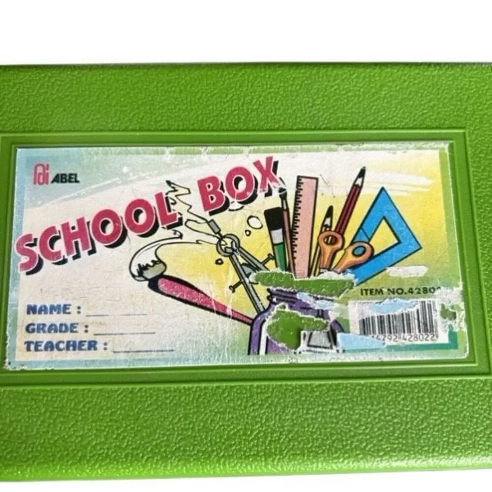 Abel Vintage Plastic School Supply Box
